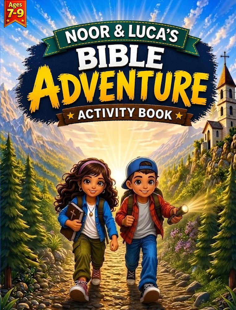 Cover of Noor and Luca's Bible Adventure Activity Book